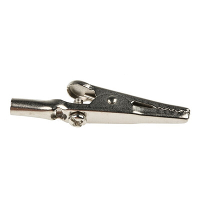 Hirschmann Test & Measurement Crocodile Clip 4 mm Connection, Nickel-Plated Steel Contact, 4A