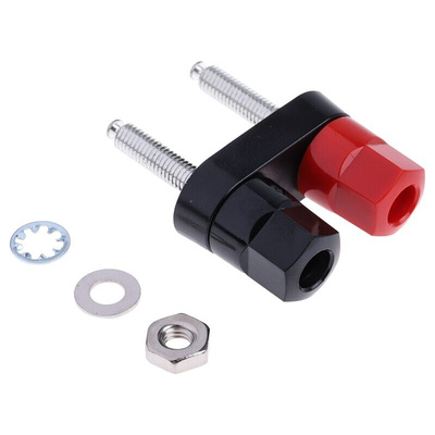 Abbatron 30A, Black, Red Binding Post With Brass Contacts and Tin Plated