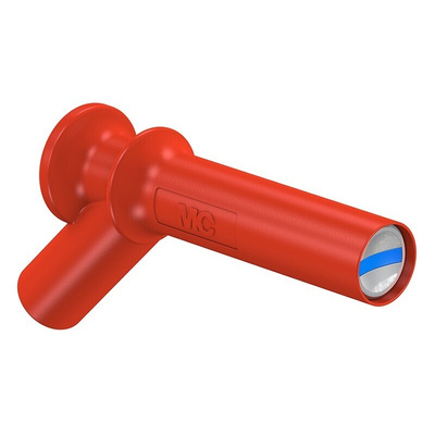 Staubli Red, Male to Female Test Connector Adapter and Nickel Plated - Socket Size: 4mm