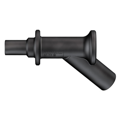 Staubli Black, Male to Female Test Connector Adapter and Nickel Plated - Socket Size: 4mm