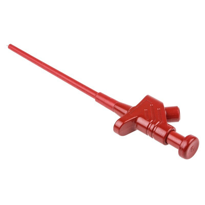 Hirschmann Test & Measurement Red Grabber Clip with Pincers, 4A, 60V, 4mm Socket
