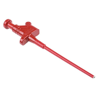 Hirschmann Test & Measurement Red Grabber Clip with Pincers, 4A, 60V, 4mm Socket