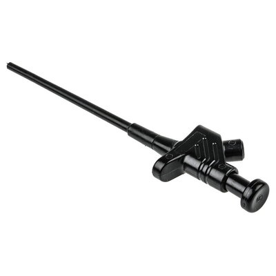 Hirschmann Test & Measurement Black Grabber Clip with Pincers, 5A, 60V dc, 4mm Socket