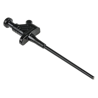 Hirschmann Test & Measurement Black Grabber Clip with Pincers, 5A, 60V dc, 4mm Socket