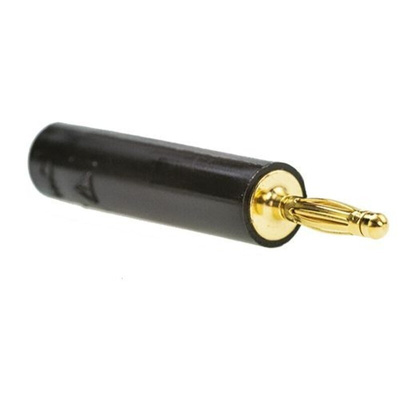 Staubli Black, Male to Female Test Connector Adapter With Brass contacts and Gold Plated - Socket Size: 4mm