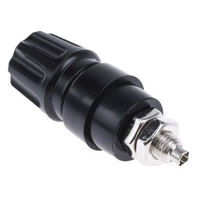 Hirschmann Test & Measurement 4mm Black Terminal Post, 60V dc, 63A, M6 x 0.75 Thread