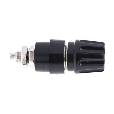 Hirschmann Test & Measurement 4mm Black Terminal Post, 60V dc, 63A, M6 x 0.75 Thread