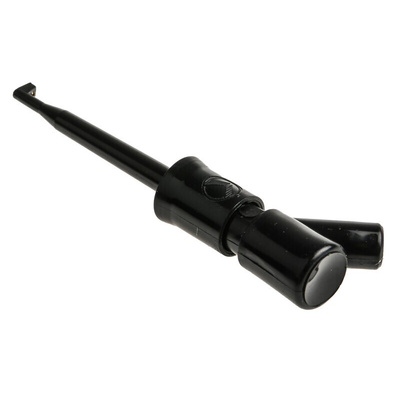 Hirschmann Test & Measurement Black Hook Clip with , 6A, 30 V ac, 60 V dc, 2mm Socket