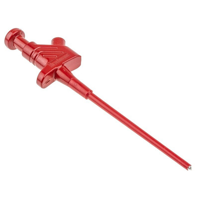 Hirschmann Test & Measurement Red Grabber Clip with Pincers, 4A, 60V dc, 4mm Socket