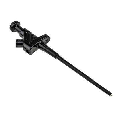 Hirschmann Test & Measurement Black Grabber Clip with Pincers, 4A, 60V dc, 4mm Socket