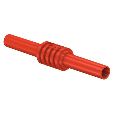 Staubli Red, Female Banana Coupler With Brass contacts and Nickel Plated - Socket Size: 4mm