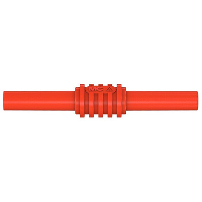 Staubli Red, Female Banana Coupler With Brass contacts and Nickel Plated - Socket Size: 4mm