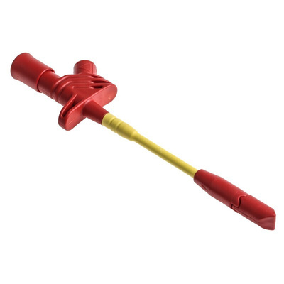 Hirschmann Test & Measurement Red Grabber Clip with Split Clamp, 10A, 1kV, 4mm Socket