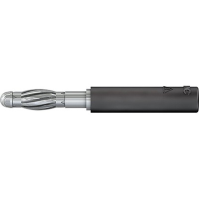 Staubli Black, Plug Test Connector Adapter With Brass contacts and Nickel Plated - Socket Size: 4mm