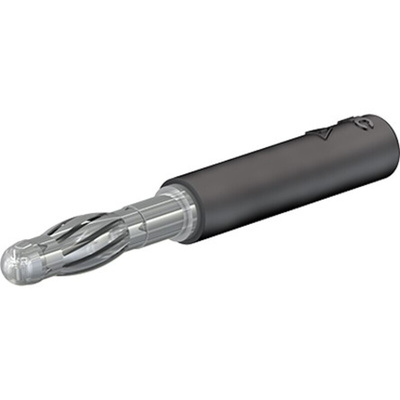 Staubli Black, Plug Test Connector Adapter With Brass contacts and Nickel Plated - Socket Size: 4mm