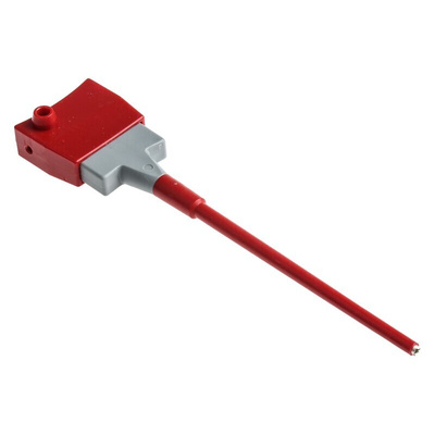 Hirschmann Test & Measurement Red Grabber Clip with Pincers, 4A, 60V dc, 4mm Socket