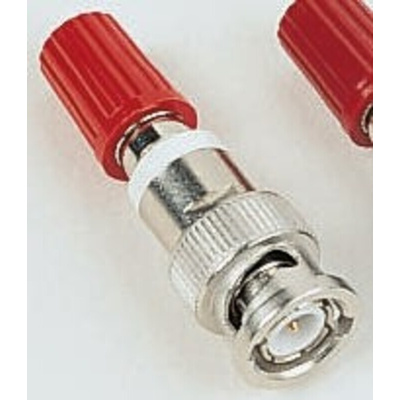 Telegartner Red, Male Binding Post With Brass contacts and Gold Plated - Socket Size: 4mm