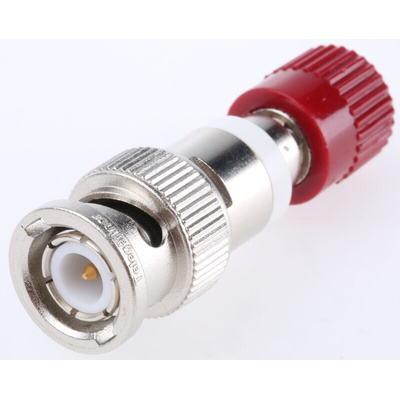 Telegartner Red, Male Binding Post With Brass contacts and Gold Plated - Socket Size: 4mm