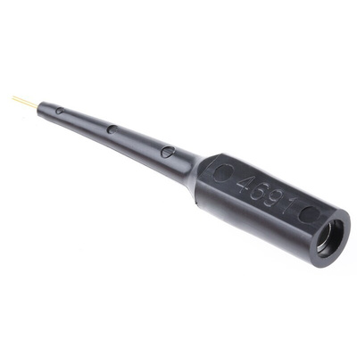 Fluke Black, Male Test Connector Adapter With Brass contacts and Gold Plated