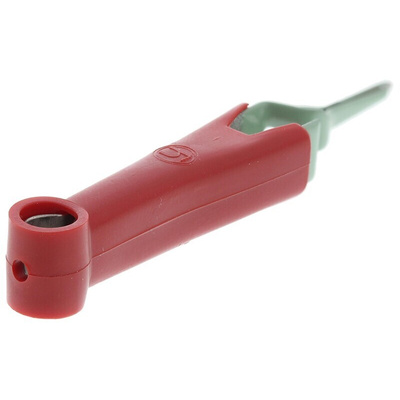 Hirschmann Test & Measurement Red Mini Test Clip, 6A Rating