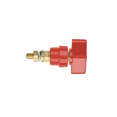 Schutzinger 4mm Red Terminal Post, 1kV, 100A, M8 x 0.75 Thread