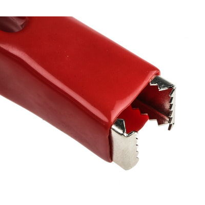 Mueller Electric Crocodile Clip, Zinc-Plated Steel Contact, 25A, Red