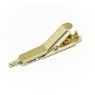 Mueller Electric Crocodile Clip 4 mm Connection, Nickel-Plated Steel Contact, 5A