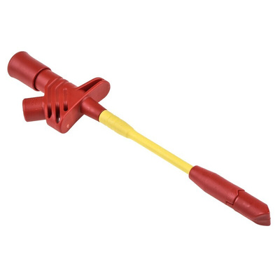 Hirschmann Test & Measurement Black/Red Grabber Clip with Split Clamp, 10A, 1kV, 4mm Socket