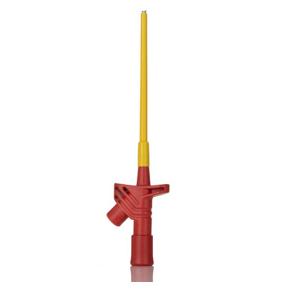 Hirschmann Test & Measurement Red Grabber Clip with Pincers, 4A, 1kV, 4mm Socket