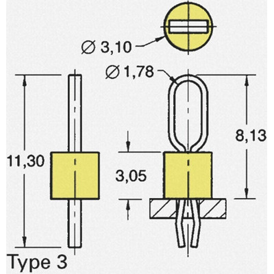 Keystone 1.6mm Black Terminal Post