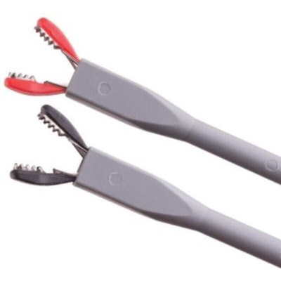 RS PRO Black, Grey, Red Grabber Clip with Crocodile Jaws, 10A, 1000V, 4mm Socket