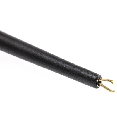 Staubli Black Grabber Clip with Pincers, 1A, 300V, 2mm Socket