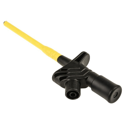 Hirschmann Test & Measurement Black Hook Clip with , 20A, 1000V ac/dc, 4mm Socket