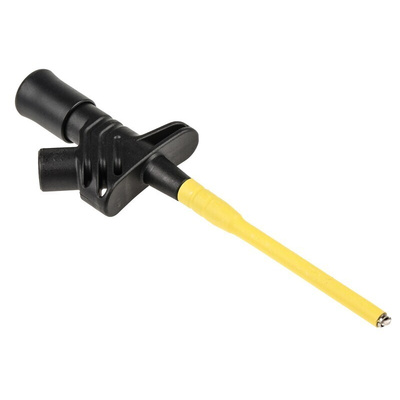 Hirschmann Test & Measurement Black Hook Clip with , 20A, 1000V ac/dc, 4mm Socket