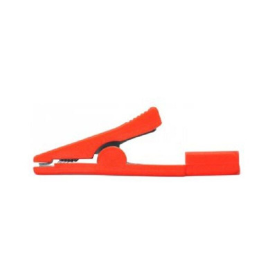 Schutzinger Crocodile Clip, Nickel-Plated Contact, 3A, Red