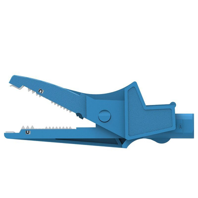 Electro PJP Alligator Clip, Nickel-Plated Steel Contact, 20A, Blue