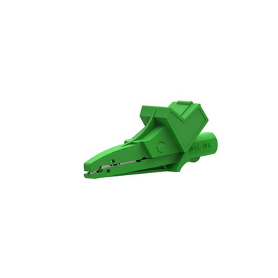 Electro PJP Alligator Clip, Nickel-Plated Steel Contact, 20A, Green