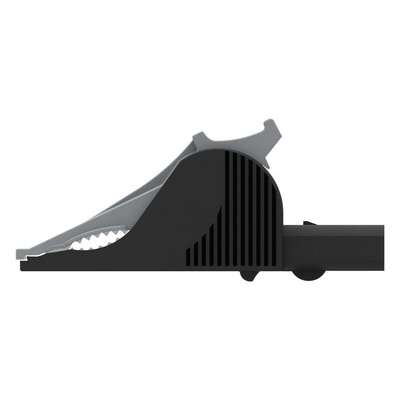 Electro PJP Alligator Clip, Nickel-Plated Steel Contact, 36A, Black