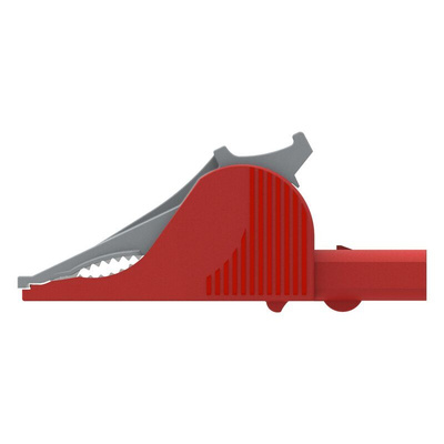 Electro PJP Alligator Clip, Nickel-Plated Steel Contact, 36A, Red