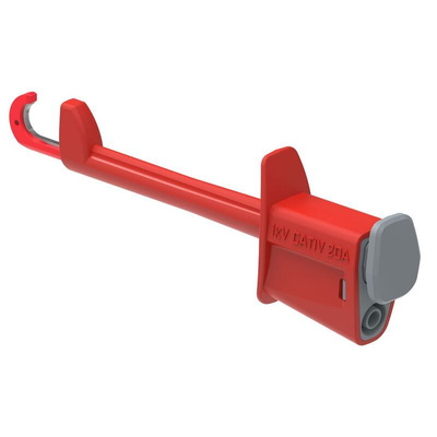 Electro PJP Red Hook Clip with , 20A, 1kV, 4mm Socket