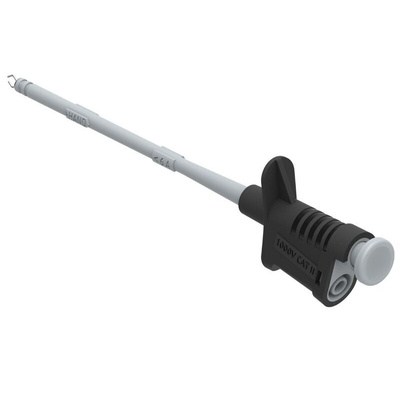 Electro PJP Black Grabber Clip with Pincers, 6A, 1kV, 4mm Socket
