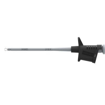 Electro PJP Black Grabber Clip with Pincers, 6A, 1kV, 4mm Socket