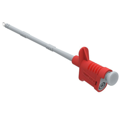 Electro PJP Red Grabber Clip with Pincers, 6A, 1kV, 4mm Socket