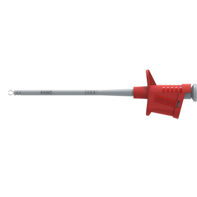 Electro PJP Red Grabber Clip with Pincers, 6A, 1kV, 4mm Socket