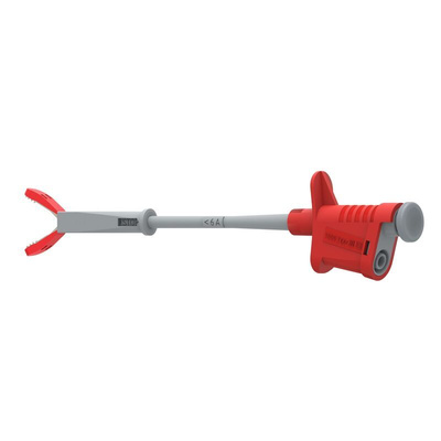 Electro PJP Alligator Clip, Nickel-Plated Steel Contact, 6A, Red
