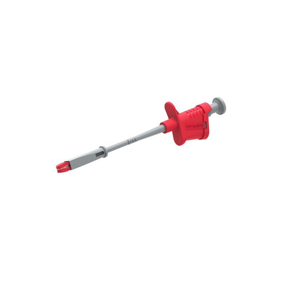 Electro PJP Alligator Clip, Nickel-Plated Steel Contact, 6A, Red