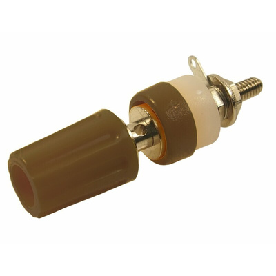 RS PRO 2mm Brown Terminal Post, 60V dc, 15A, 4BA Thread