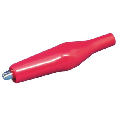 Sato Parts Crocodile Clip 4 mm Connection, Brass Contact, 7A, Red
