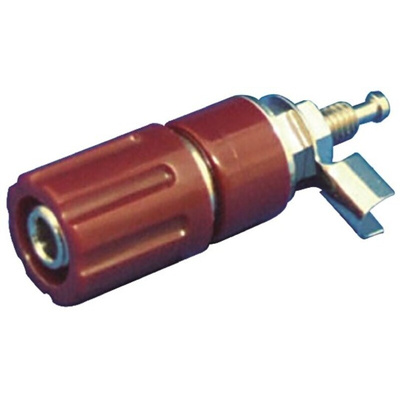 Sato Parts Red Terminal Post, 125V, 10A, M4 x 0.7 Thread
