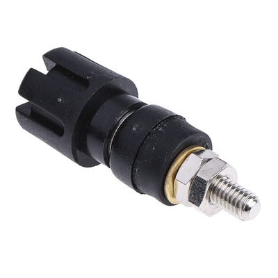 RS PRO 4mm Black Terminal Post, 30A, 2BA Thread